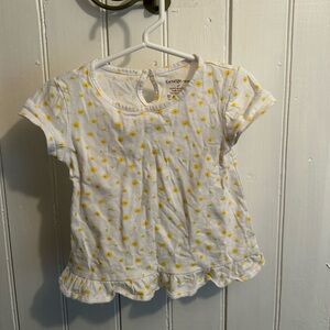 (3/$20) George 2t white & yellow daisy floral short sleeve shirt